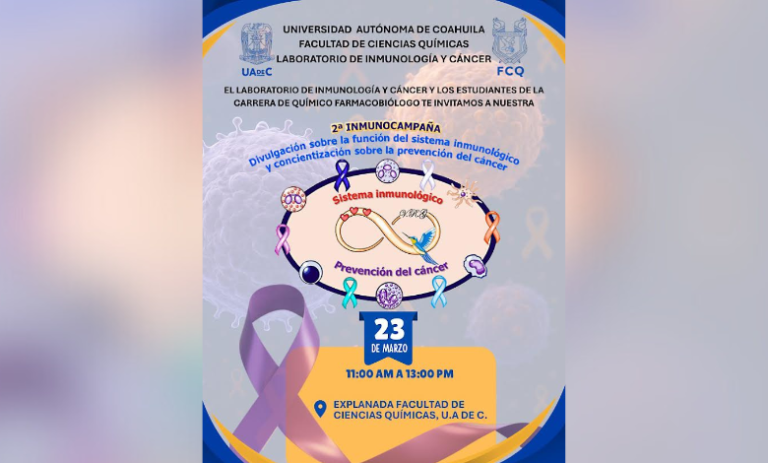 Invita Ciencias Químicas a la inmunocampaña para prevención del cáncer