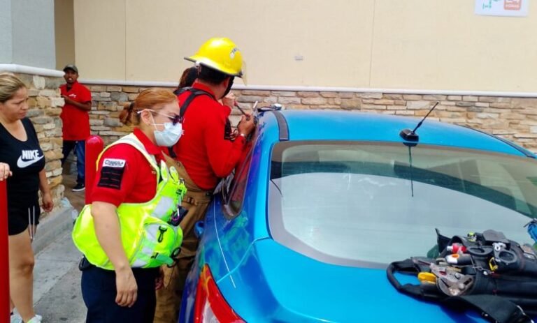 Deja madre a sus hijos en un auto, mientras hace compras