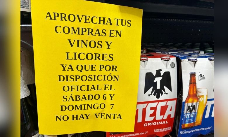 Anuncian comercios suspensión de venta de alcohol
